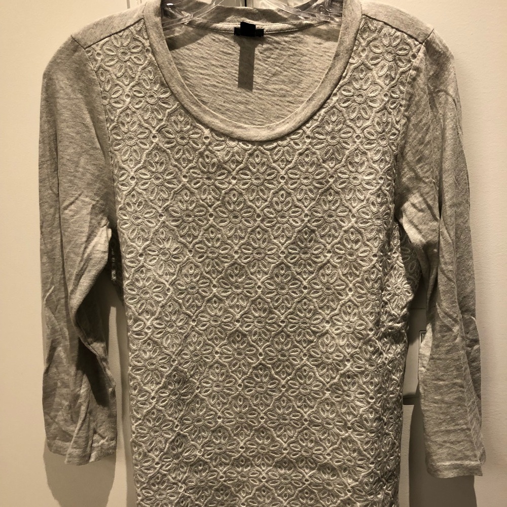 J.crew long sleeve embroidered tee/sweatshirt